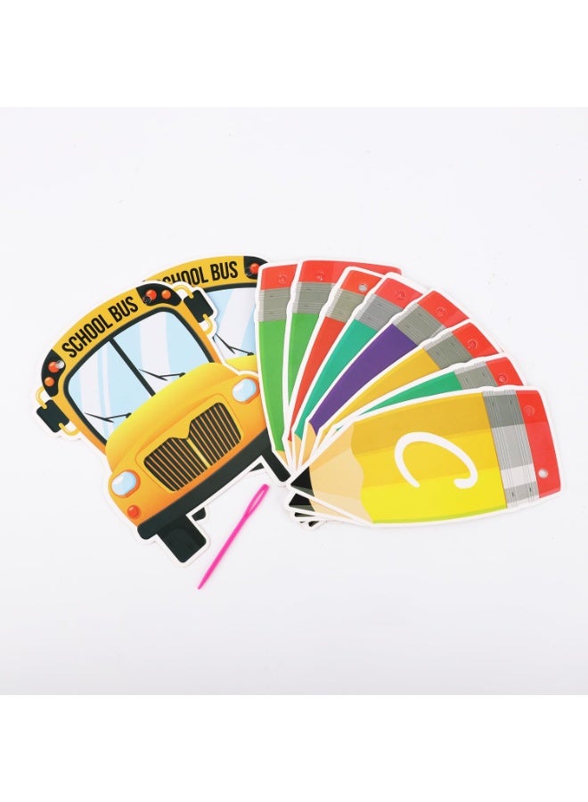 Mordely Back To School Banner, Creative Pencil Banner First Day Of School Banner Welcome Back To School Banner for Classroom Teacher Office School Activities - Image 4